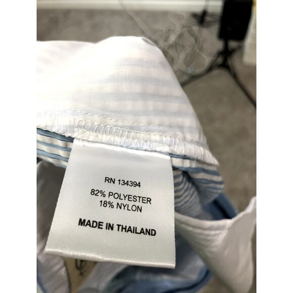 New True Flies Men's Shorts Size 40 White And Blue Strips - Picture 10 of 15